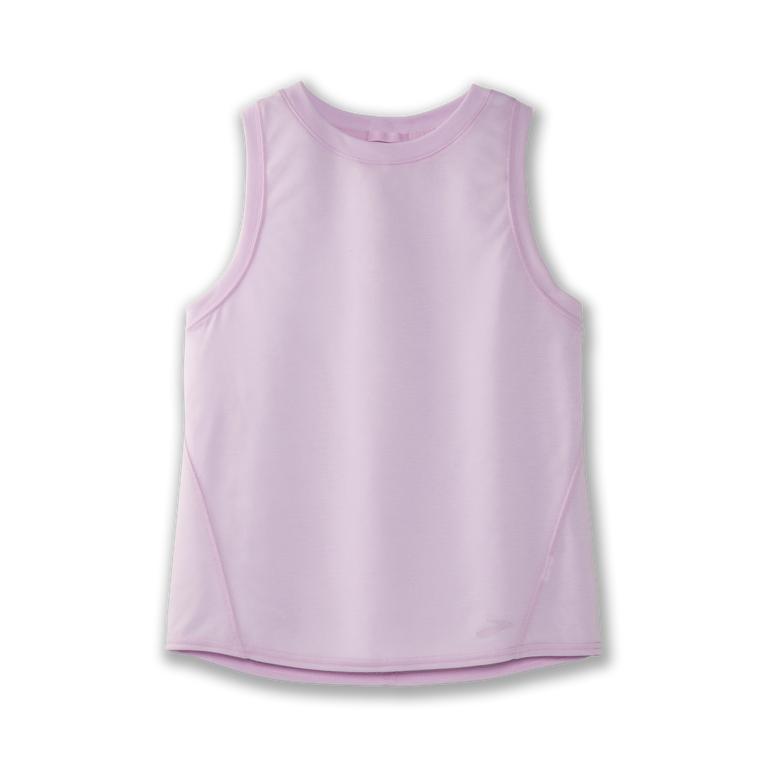 Brooks Distance Womens Running Tank Top - Heather Orchid Haze/Pink - Indonesia (LINV-63809)